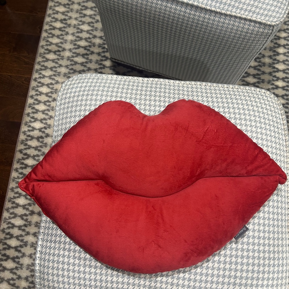 Red Lips Pillow